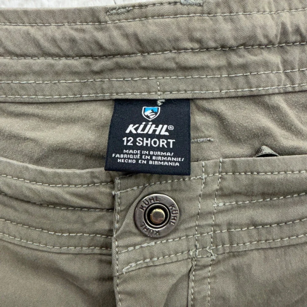 Kuhl Splash Straight Leg Cargo Pants Sage Green Womens 12 Short Hiking 6065